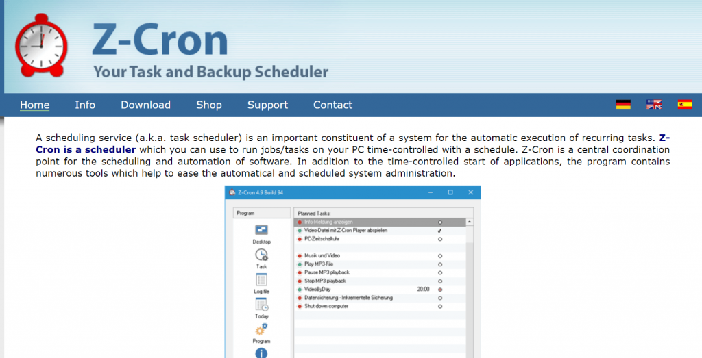 Z-Cron - Free Windows Scheduler Apps