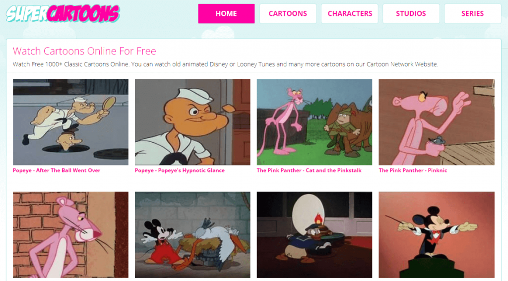 free cartoon streaming