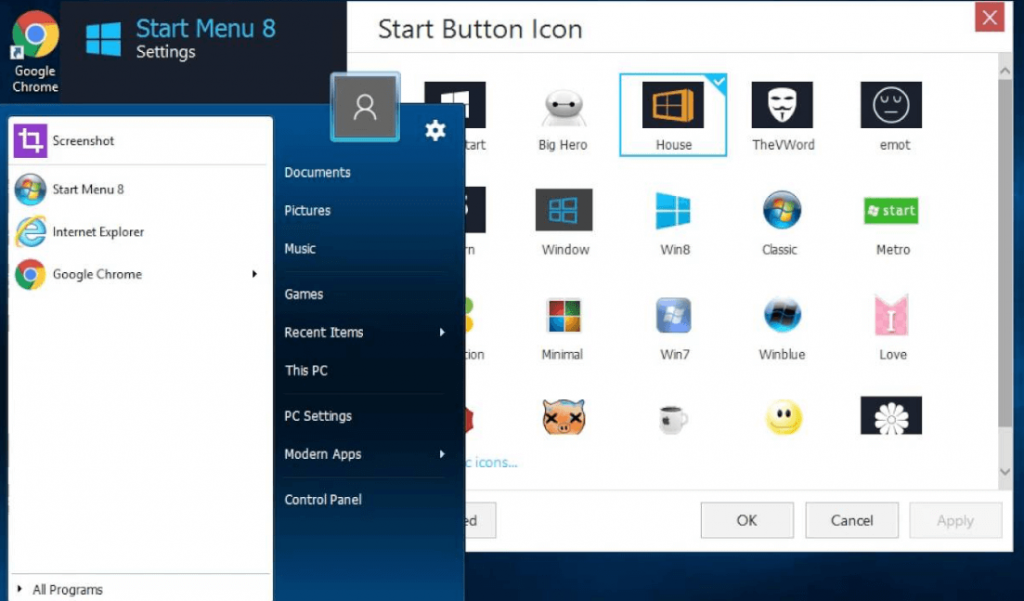 Start Menu 8