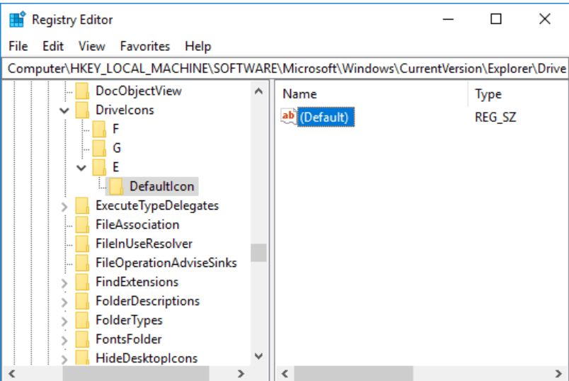 Change Single Drive Icon Using Registry Editor - 2