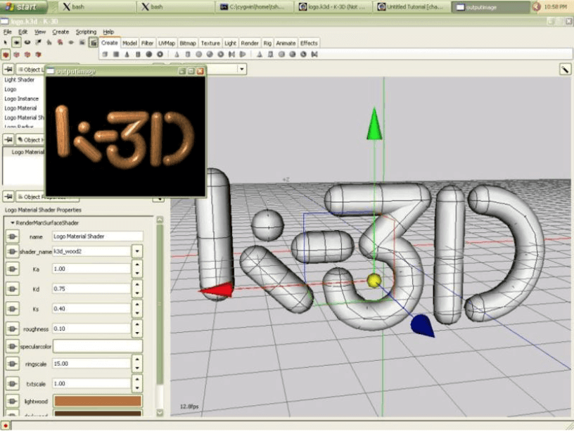 Perangkat lunak K-3D untuk animasi