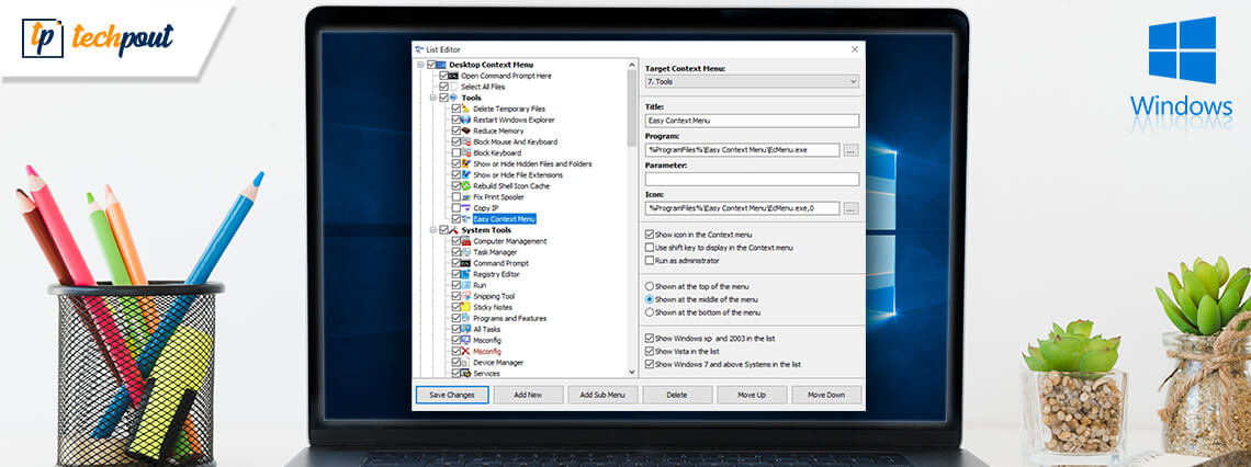 mac style context menus for windows