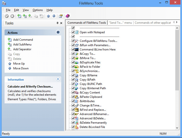 File Menu Tools