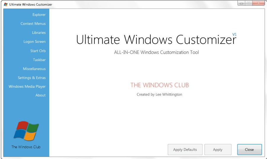 Ultimate Windows Customizer