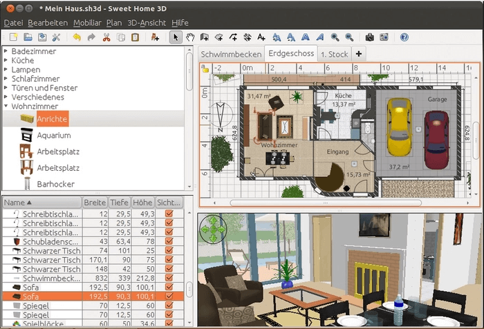 Sweet Home 3D - phần mềm kiến ​​trúc miễn phí tốt nhất