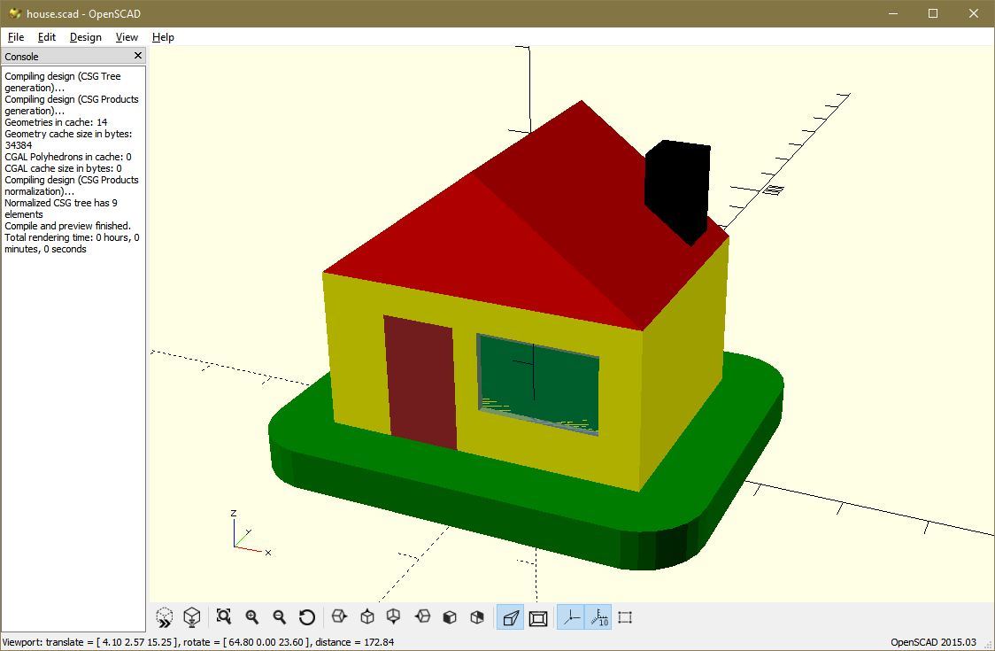 OpenSCAD - bezplatný softvér pre architektúru