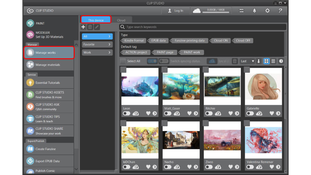 Clip Studio Paint - perangkat lunak menggambar gratis terbaik