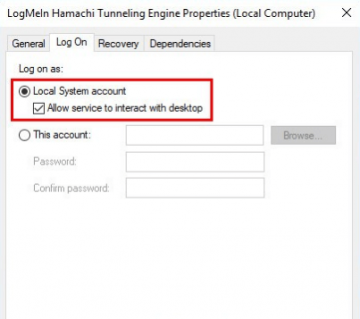 logmein hamachi tunnel problem windows 7