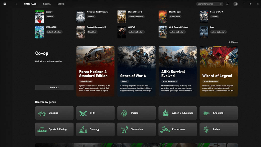 windows 10 xbox app