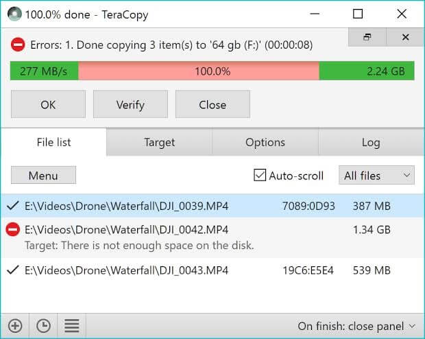 TeraCopy - Dosya Kopyalama Yazılımı