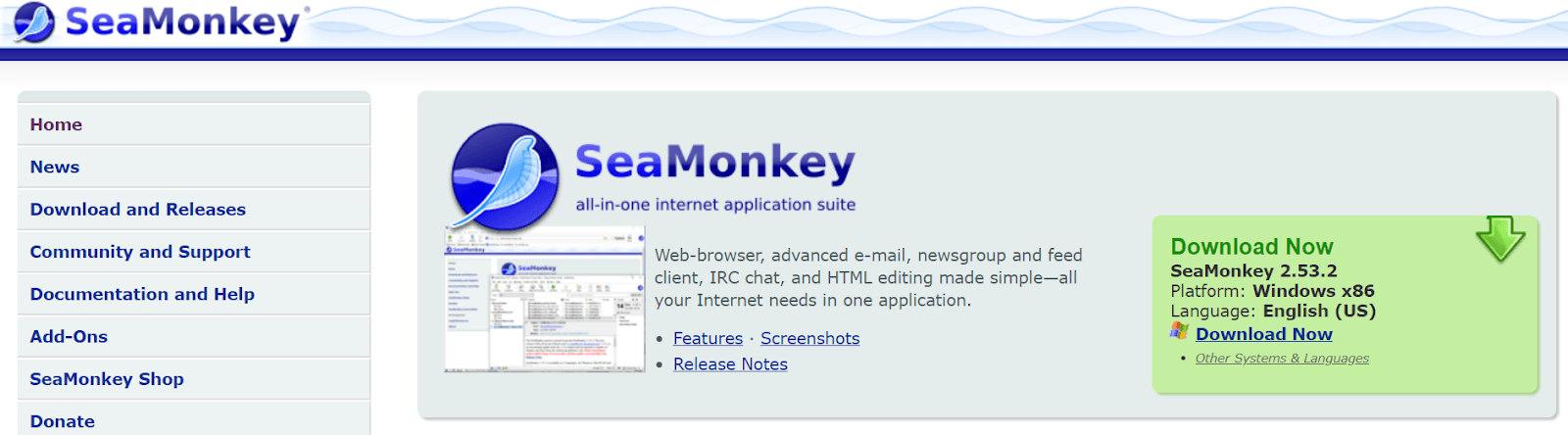 SeaMonkey - Windows için Hafif Tarayıcı 