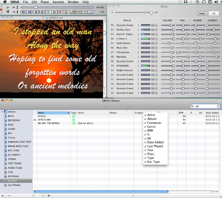 QMIDI - Best Free Karaoke Software For Mac