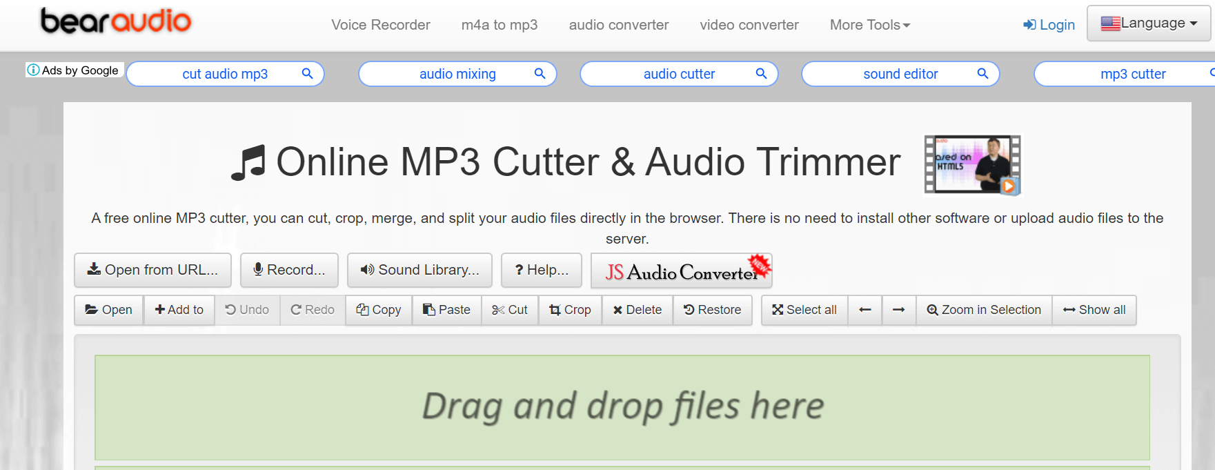 Bear Audio Online MP3 Cutter and Audio Trimmer