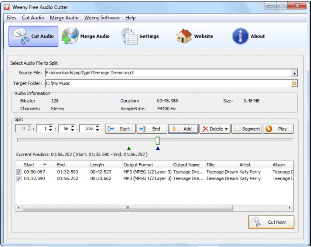Weeny Free Audio Cutter