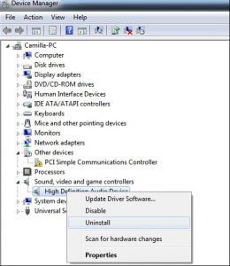 reset audio driver windows 10 unplugged