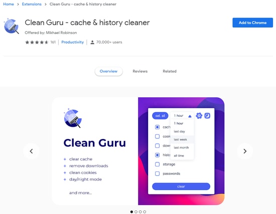 Clean Guru - cache & history cleaner