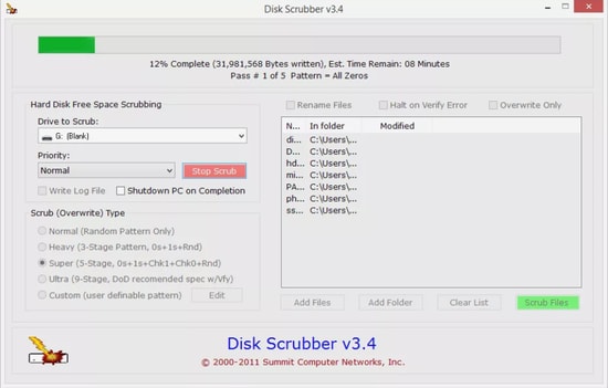 Use HardDisk Scrubber to permanently erase your data