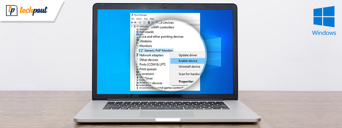 generic pnp monitor disabled windows 10