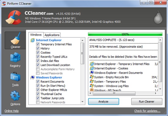 system memory cleaner windows 10