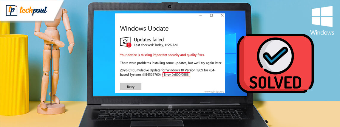 How To Fix Error Code 0x800f0988 In Windows 10