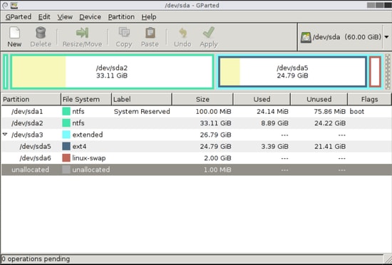 GParted (Quick & Free Partition Management Tool)