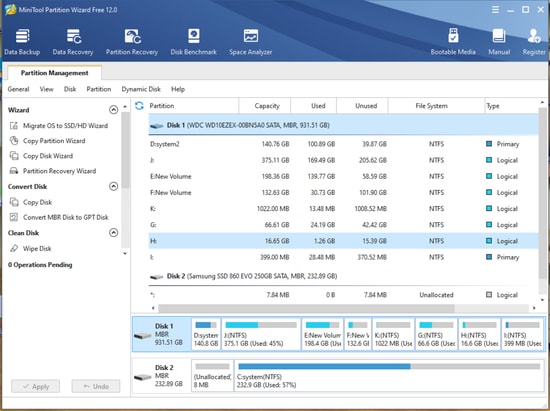 MiniTool Partition Wizard (Multi-functional Disk Partitioning Program)