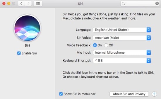 Check Siri Enable On Mac