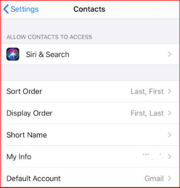 Set Gmail Contacts as Default on iPhone