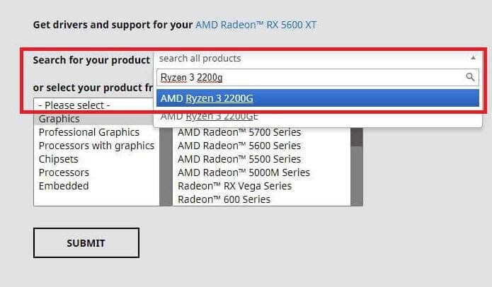 Driver amd ryzen 3 2200g with radeon vega online graphics