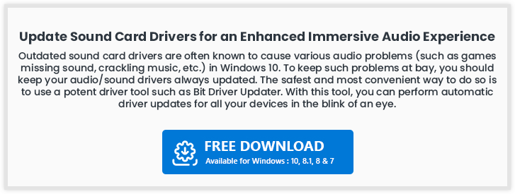 Update Sound Card Drivers for an Enhanced Immersive Audio Experience