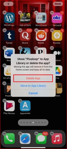 delete app from iPhone and iPad