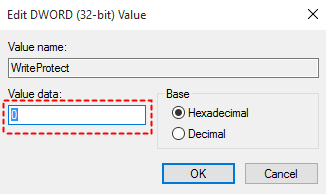 Click Double On Recently Created DWORD and Set Its Value From 1 to 0