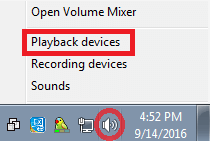 default audio device windows 10