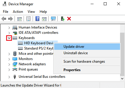 Update HID Keyboard Driver