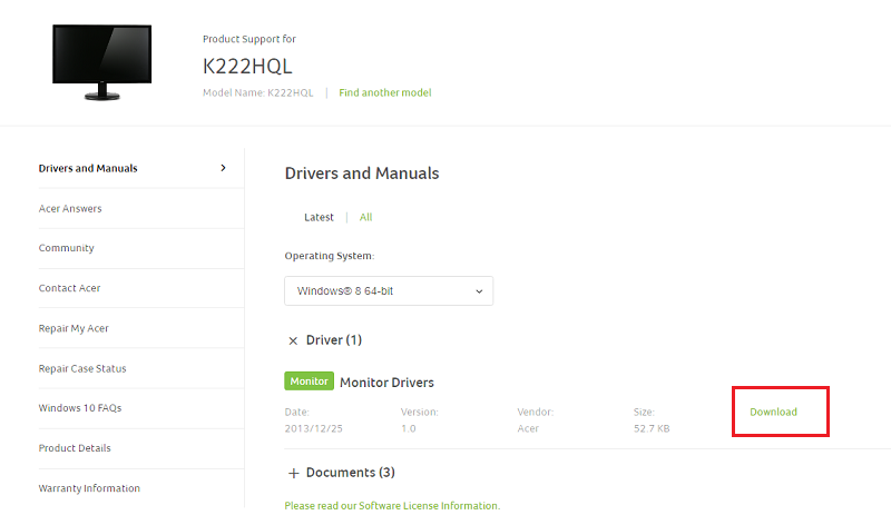 Acer Monitor Driver Download  Install  and Update on Windows 10 8 7 - 24