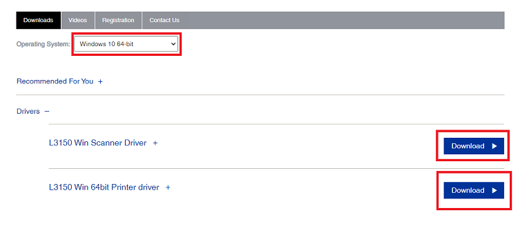 Choose Operating System to Download Epson L3150 Driver