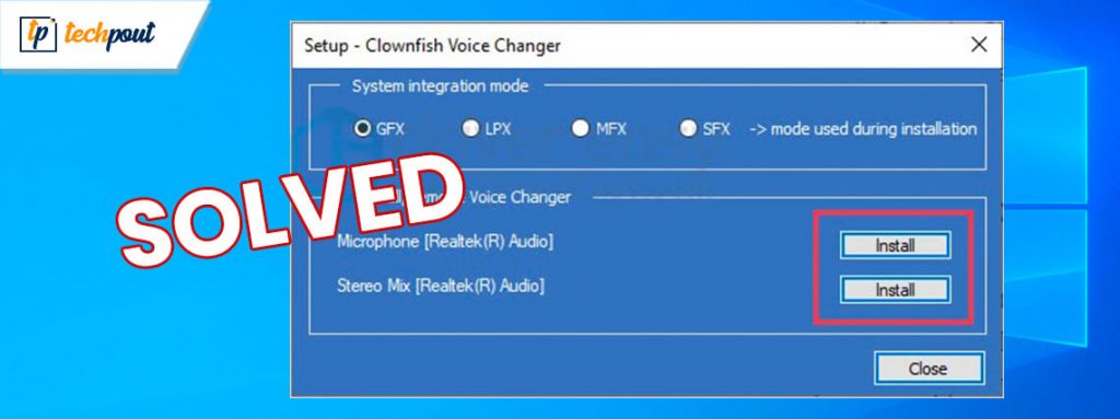 clownfish voice changer discord not working