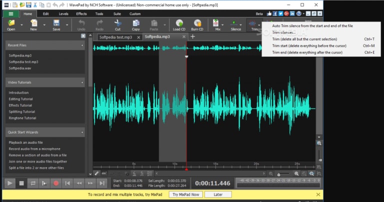 WavePad Audio Editing Software