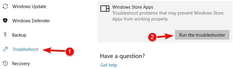 click on Run the Troubleshooter