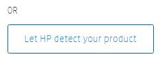 click on the "Let HP Detect your Product