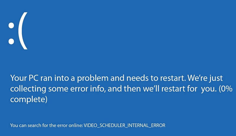 video scheduler internal error