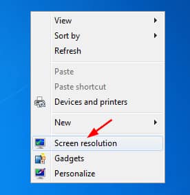 Choose the Screen Resolution