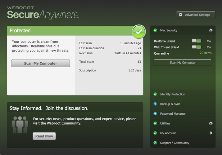 Webroot SecureAnywhere