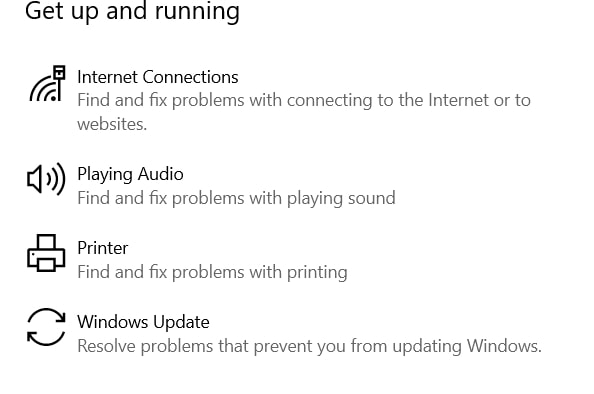Run Troubleshooter in Windows Update Category