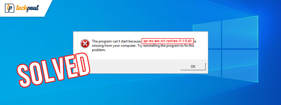 api-ms-win-crt-runtime-l1-1-0.dll is missing {FIXED}