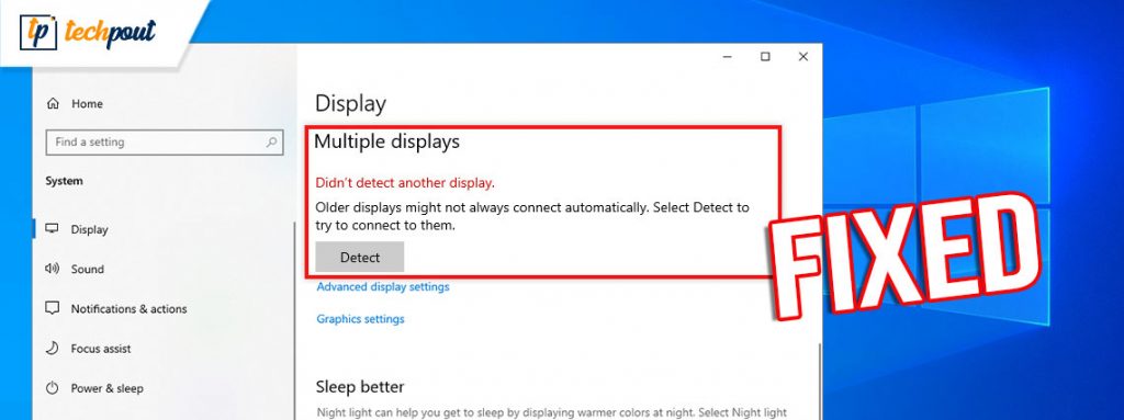 How to Fix Second Monitor Not Detected on Windows 10 [Solved] | TechPout