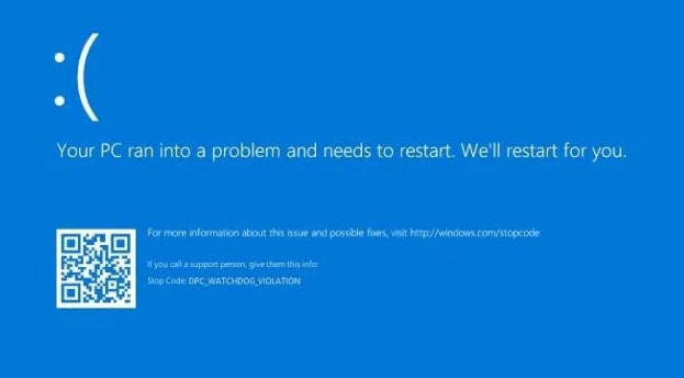 Computer Shows a Blue Screen Error with the Stop Code: Clock Watchdog Timeout