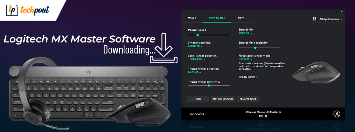 Logitech MX Master Software Free Install, and