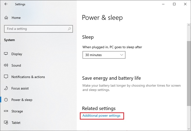 additonal power setting