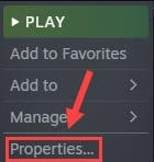 Click right on the FIFA 22 and Click on Properties